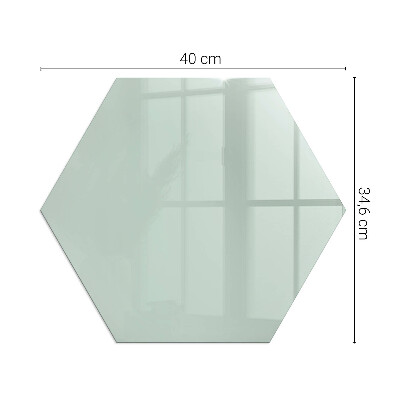 Verre sous poêle à bois hexagonal Couleur vert clair