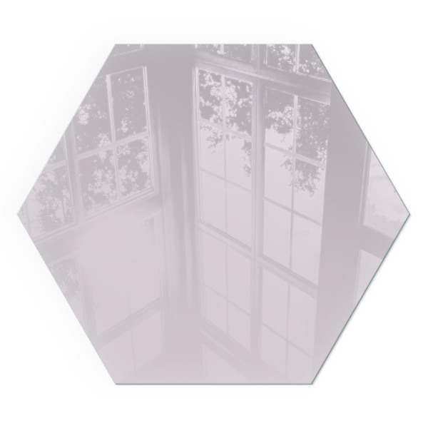 Plaque verre devant cheminée hexagonal Couleur violet clair