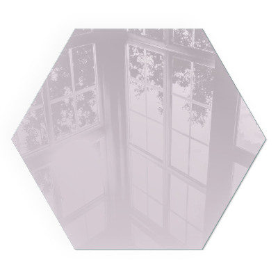 Plaque verre devant cheminée hexagonal Couleur violet clair