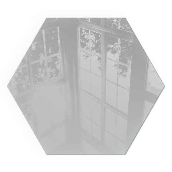 Vitre sous poêle à bois hexagonal Couleur gris clair