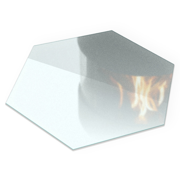 Plaque au sol pour poêle Semi-transparente hexagonale