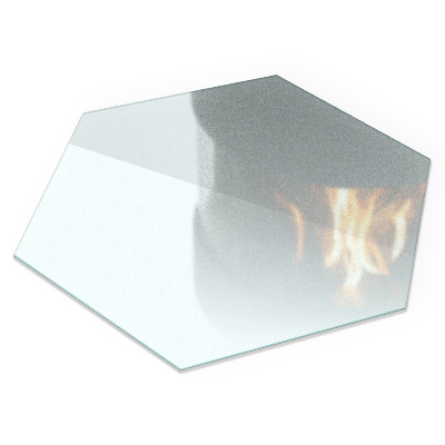 Plaque au sol pour poêle Semi-transparente hexagonale