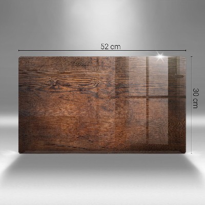 Dessous de bougie rectangulaire Planche en bois foncé