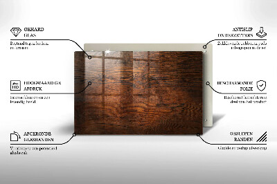 Dessous de bougie rectangulaire Planche en bois foncé