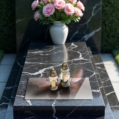 Dessous de bougie rectangulaire Planche en bois foncé