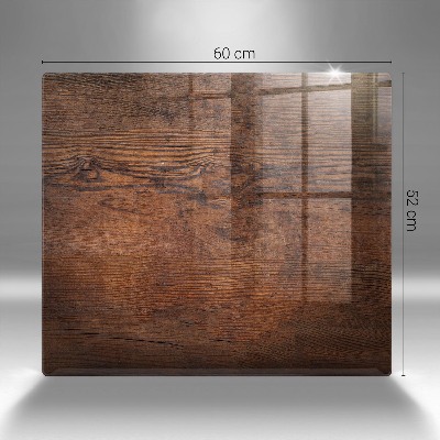 Dessous de bougie rectangulaire Planche en bois foncé