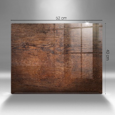 Dessous de bougie rectangulaire Planche en bois foncé