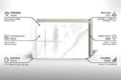 Dessous de bougie rectangulaire Marbre délicat