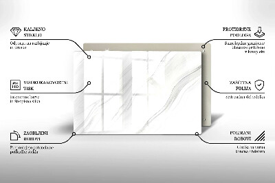 Dessous de bougie rectangulaire Marbre délicat