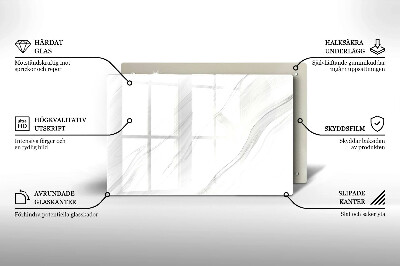 Dessous de bougie rectangulaire Marbre délicat