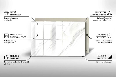 Dessous de bougie rectangulaire Marbre délicat