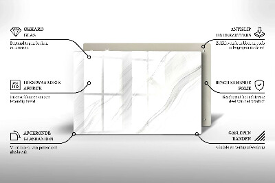 Dessous de bougie rectangulaire Marbre délicat