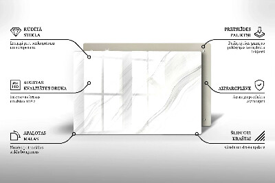 Dessous de bougie rectangulaire Marbre délicat