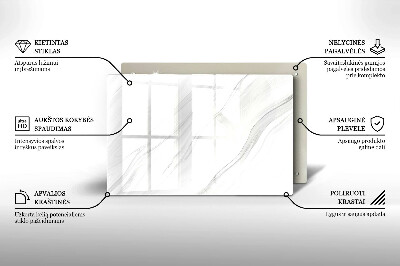 Dessous de bougie rectangulaire Marbre délicat