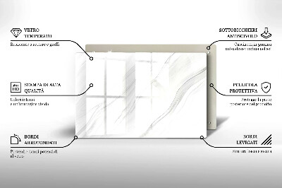 Dessous de bougie rectangulaire Marbre délicat