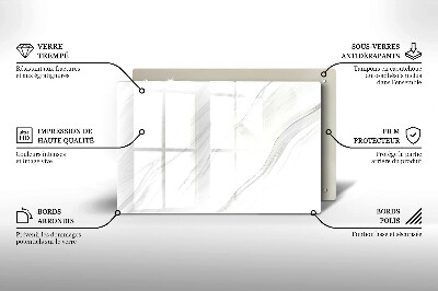 Dessous de bougie rectangulaire Marbre délicat