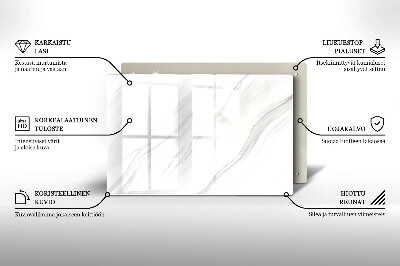 Dessous de bougie rectangulaire Marbre délicat