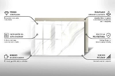 Dessous de bougie rectangulaire Marbre délicat