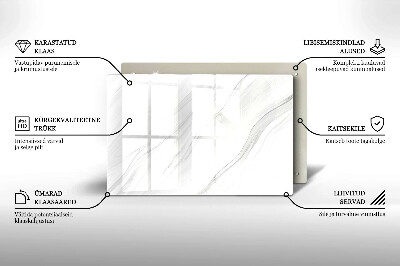 Dessous de bougie rectangulaire Marbre délicat