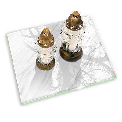 Dessous de bougie rectangulaire Marbre délicat