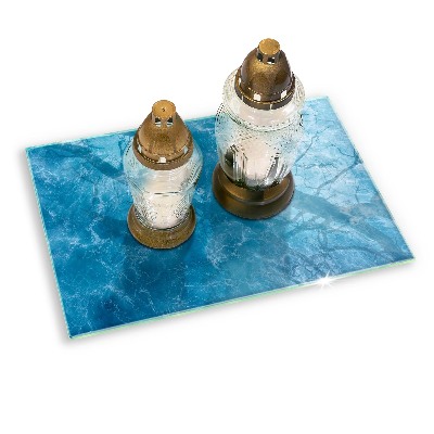 Dessous de bougie rectangulaire Eau bleue