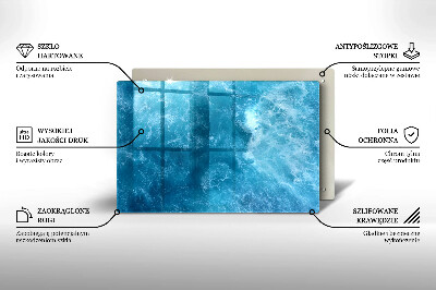 Dessous de bougie rectangulaire Eau bleue