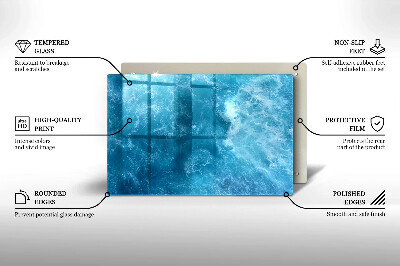 Dessous de bougie rectangulaire Eau bleue
