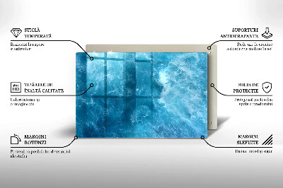 Dessous de bougie rectangulaire Eau bleue