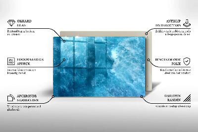 Dessous de bougie rectangulaire Eau bleue