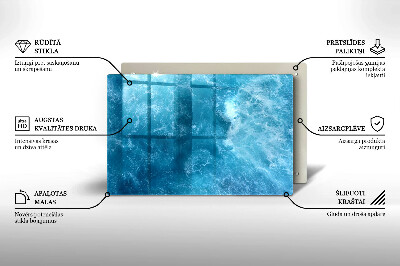 Dessous de bougie rectangulaire Eau bleue