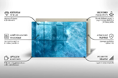 Dessous de bougie rectangulaire Eau bleue