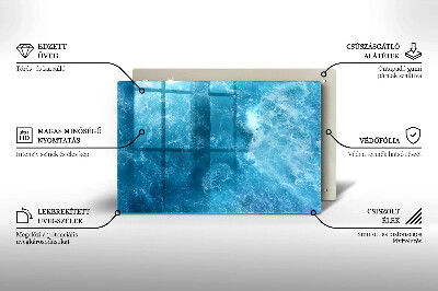 Dessous de bougie rectangulaire Eau bleue