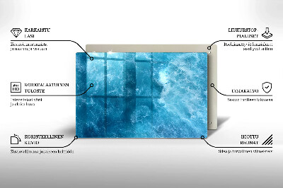 Dessous de bougie rectangulaire Eau bleue