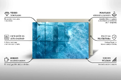 Dessous de bougie rectangulaire Eau bleue