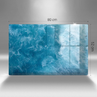 Dessous de bougie rectangulaire Eau bleue