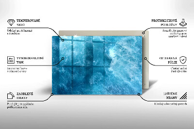 Dessous de bougie rectangulaire Eau bleue