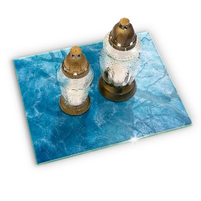Dessous de bougie rectangulaire Eau bleue