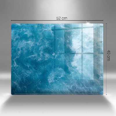 Dessous de bougie rectangulaire Eau bleue