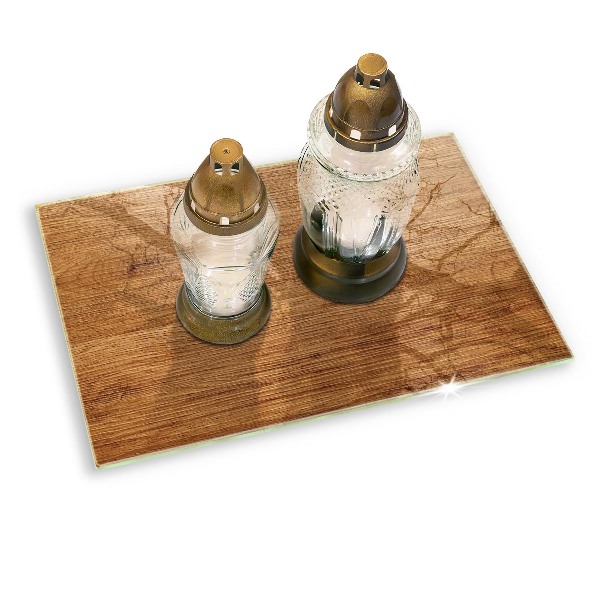 Dessous de bougie rectangulaire Texture de planche de bois