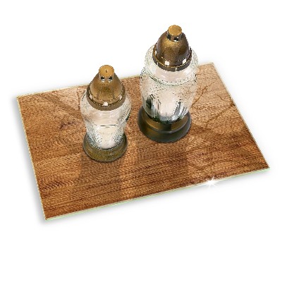 Dessous de bougie rectangulaire Texture de planche de bois