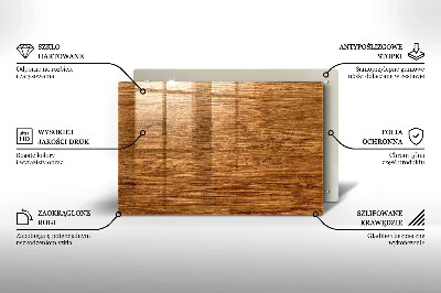 Dessous de bougie rectangulaire Texture de planche de bois