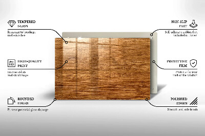 Dessous de bougie rectangulaire Texture de planche de bois