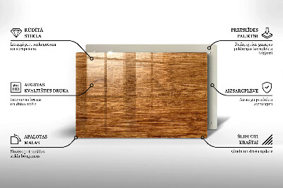 Dessous de bougie rectangulaire Texture de planche de bois