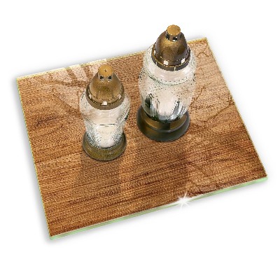 Dessous de bougie rectangulaire Texture de planche de bois