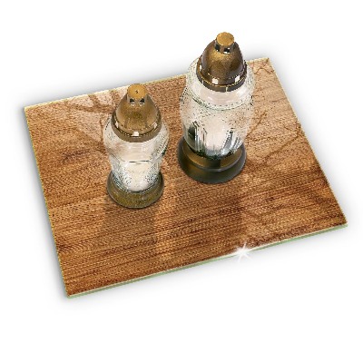 Dessous de bougie rectangulaire Texture de planche de bois