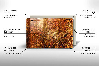 Dessous de bougie rectangulaire Cernes des arbres