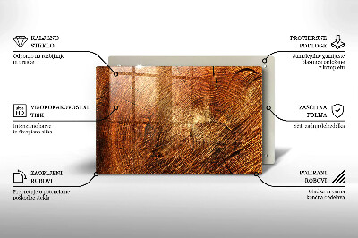 Dessous de bougie rectangulaire Cernes des arbres