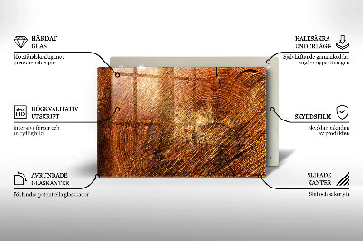Dessous de bougie rectangulaire Cernes des arbres