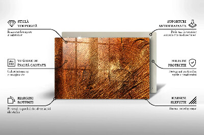 Dessous de bougie rectangulaire Cernes des arbres