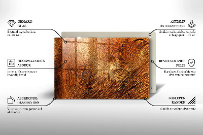 Dessous de bougie rectangulaire Cernes des arbres